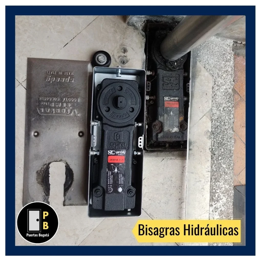 Cambio y Venta de Bisagras Hidráulicas de Piso para Puertas de Vidrio 9 Bisagra speedy m60 para puertas de vidrio templado en Bogotá