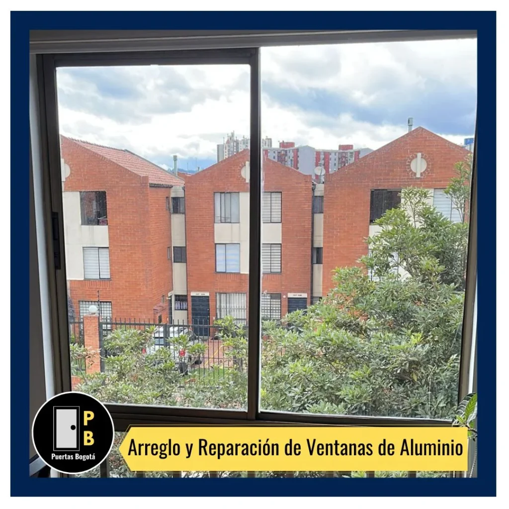 Reparación de ventanas de aluminio con ajuste y sellado profesional a domicilio en toda Bogotá