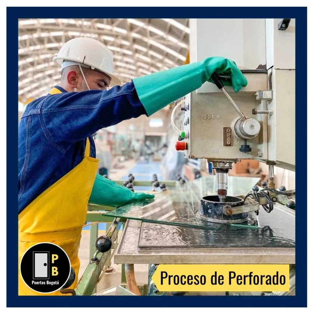 proceso perforacion vidrio puertas bogota