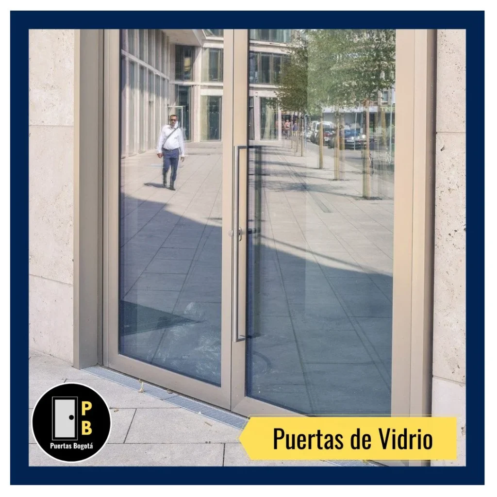 Instalación profesional de puerta de vidrio templado y aluminio para entradas de locales comerciales, negocios y conjuntos residenciales